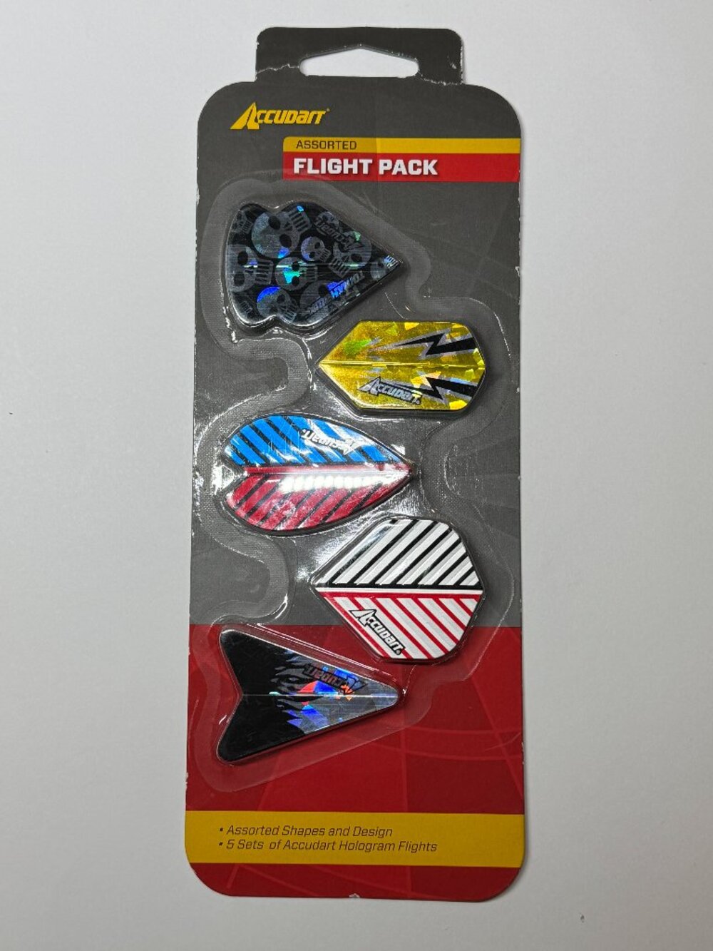 NEW Accudart HOLOGRAM FLIGHT PACK 5 Sets Standard Tomahawk Vortex Slim Arrowhead